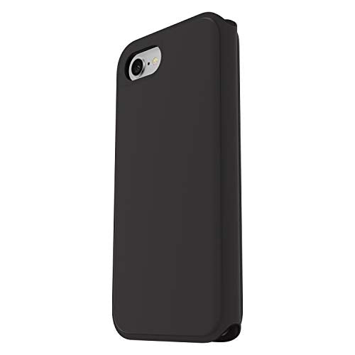 OtterBox Strada Series - Flip cover for mobile phone - polyurethane, polycarbonate, synthetic rubber - black - for Apple iPhone 7, 8