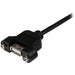 StarTech 3 ft Panel Mount USB Cable A to A