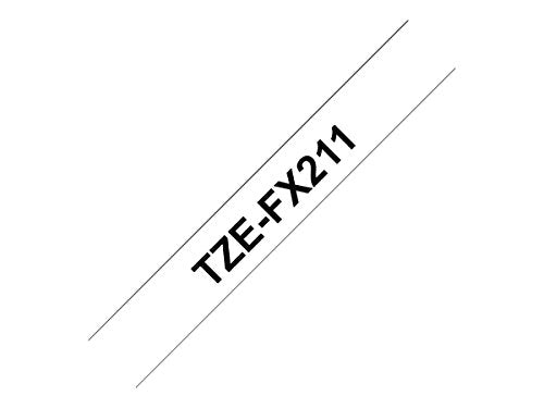 Brother TZe-FX211 - Black on white - Roll (0.6 cm x 8 m) 1 roll(s) flexible tape - for Brother PT-D210, D600, H110, H200, P-Touch PT-1005, E550, H107, P-Touch Cube Plus PT-P710