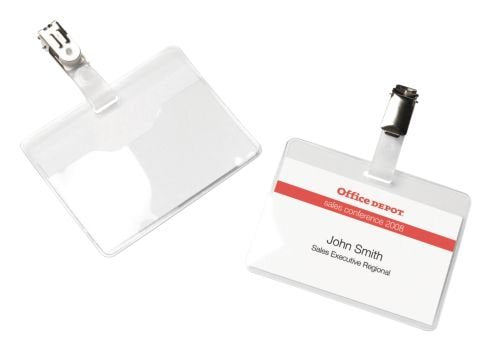 Best Value Clip Badge 90 x 60 Box of 25