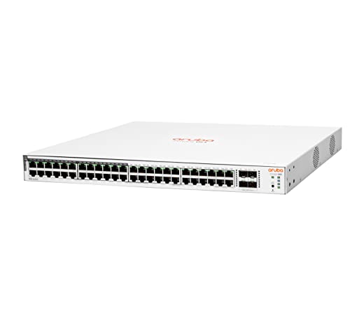 HPE Aruba Instant On 1830 48G 24p Class4 PoE 4SFP 370W Switch - Switch - smart - 24 x 10/100/1000 + 24 x 10/100/1000 (PoE+) + 4 x Gigabit SFP - desktop, rack-mountable - PoE+ (370 W)