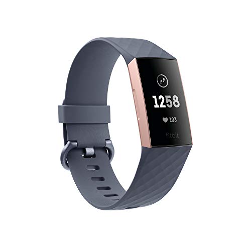 Fitbit Charge 3 - Rose gold - activity tracker with sport band - blue grey - monochrome - Bluetooth - 30 g