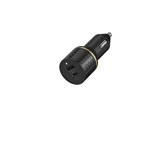 OtterBox Premium - Car power adapter - PD 3.0 - 2 output connectors (USB, USB-C) - black shimmer