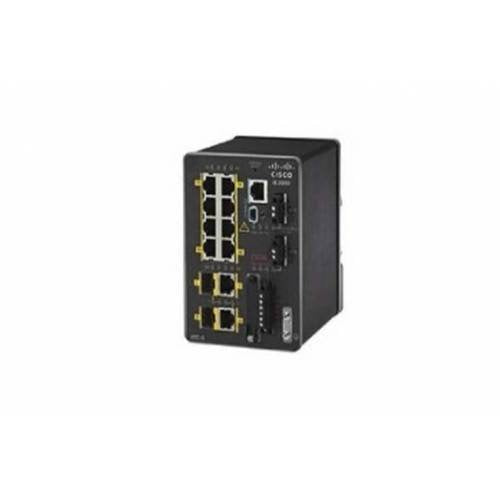 Cisco Industrial Ethernet 2000 Series - Switch - Managed - 6 x 10/100 + 2 x combo SFP - DIN rail mountable