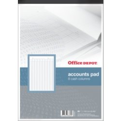 Best Value Accounts Pad A4 8 Cash Columns