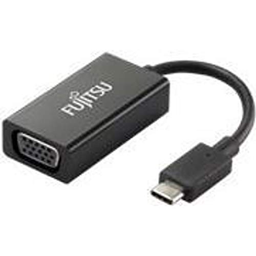 Fujitsu - External video adapter - USB-C - VGA - black - for Celsius H7510, J5010, W5010, ESPRIMO D7010, D7011, D9010, D9011, G9010, P9910