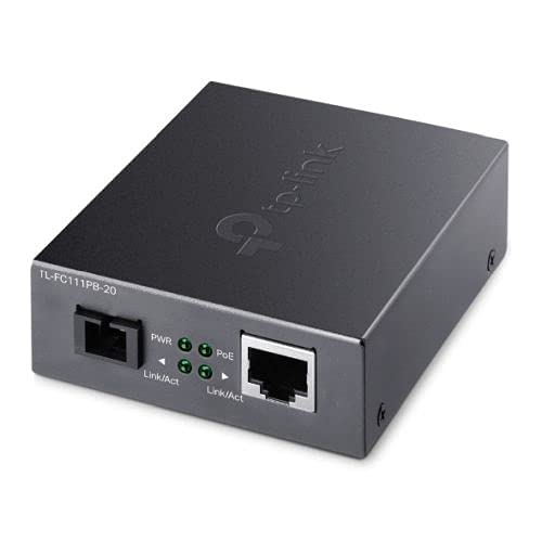 TP-Link TL-FC111PB-20 V1 - Fibre media converter - 100Mb LAN - 10Base-T, 100Base-TX, WDM - SC / RJ-45 - up to 20 km - 1550 (RX) / 1310 (TX) nm