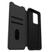 OtterBox Strada Series - Flip cover for mobile phone - leather, polycarbonate - shadow black - for Samsung Galaxy S20 Ultra, S20 Ultra 5G