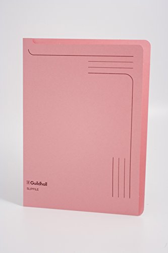 Best Value Exacompta Guildhall Slip file, 315 x 230 mm, 230 gsm board - Pink, Pack of 50