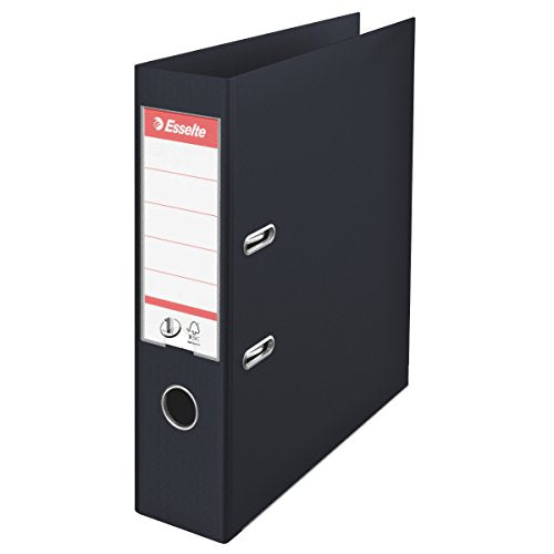 Best Value Esselte 811370 Number 1 Power 75 mm A4 Lever Arch File - Black, Pack of 10