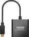 VISION Professional installation-grade USB-C to VGA adapter - LIFETIME WARRANTY - plugs into USB-C and has full-sized VGA socket - maximum resolution 2560 x 1600 @ 60 hz - USB-C 3.1 (M) to VGA (F) - driver built into adaptor - black