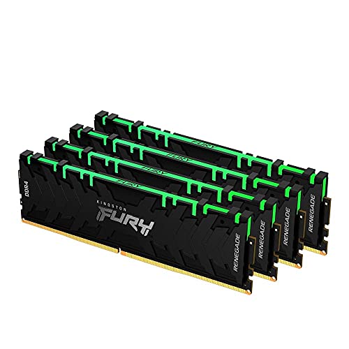 Kingston FURY Renegade RGB - DDR4 - kit - 64 GB: 4 x 16 GB - DIMM 288-pin - 3200 MHz / PC4-25600 - CL16 - 1.35 V - unbuffered - non-ECC - black