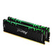 Kingston FURY Renegade RGB - DDR4 - kit - 32 GB: 2 x 16 GB - DIMM 288-pin - 3200 MHz / PC4-25600 - CL16 - 1.35 V - unbuffered - non-ECC - black