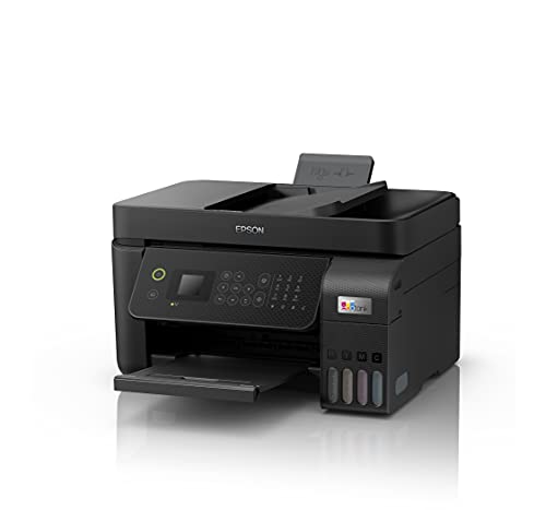 Epson EcoTank ET-4800, Inkjet Printers, Ink tank system, A4 (, 4 Ink Cartridges, KCYM, Print, Scan, Copy, Fax, Manual, 5,760 x 1,440 DPI, 33 pages/min Monochrome, 15 pages/min Colour, 100 Sheets Standard, 1,200 DPI x 2,400 DPI (Horizontal x Vertical), 30