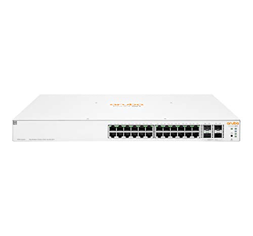 HPE Aruba Instant On 1930 24G Class4 PoE 4SFP/SFP+ 370W Switch - Switch - L3 - Managed - 24 x 10/100/1000 (PoE) + 4 x 1 Gigabit / 10 Gigabit SFP+ - rack-mountable - PoE (370 W)