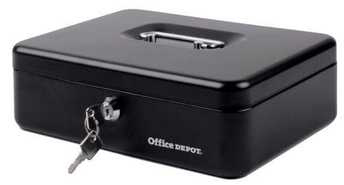 Best Value Robust steel-construction cash box Black 10 Inch