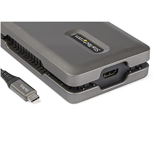 StarTech USB C to 4K 60Hz HDMI 2.0 Multiport Adapter with 2 Port Hub