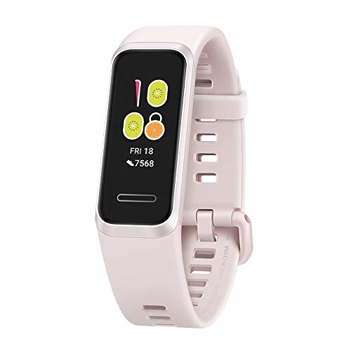 Best Value HUAWEI Band 4 Smart Band, Fitness Activities Tracker with 0.96" Color Screen, 24/7 Continuous Heart Rate Monitor, Sleep Tracking, 5ATM Waterproof, up to 6 Days of Usage Time, Sakura Pink