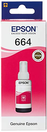 Epson Ink Cartridges, T6643, 4 colour ink bottles, Singlepack, 1 x 70.0 ml Magenta