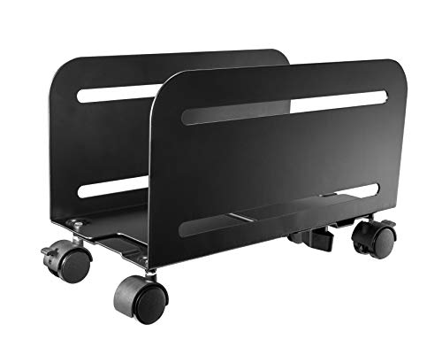 NewStar Trolley PC Mount (Suitable PC Dimensions -  Width: 12-21 cm) - Black - Cart for CPU - black