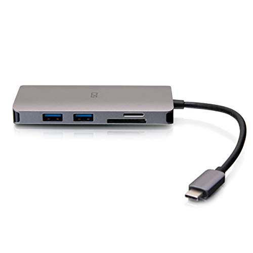 C2G USB-C« Mini Dock with HDMI, 2x USB-A, Ethernet, SD Card Reader, and USB-C Power Delivery up to 100W - 4K 30Hz - Docking station - USB-C / Thunderbolt 3 - HDMI - GigE