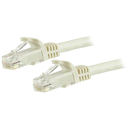 StarTech.com 3m White Gigabit Snagless RJ45 UTP Cat6 Patch Cable - 3 m Patch Cord - Ethernet Patch Cable - RJ45 Male to Male Cat 6 Cable (N6PATC3MWH)