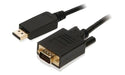 2-Power - Display cable - DisplayPort (M) to HD-15 (VGA) (M) - 1 m - thumbscrews