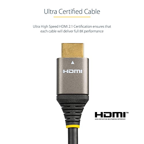 StarTech 2m 8K 60Hz Certified Ultra High Speed HDMI 2.1 Cable