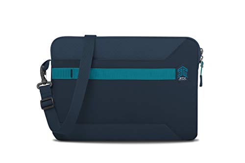 STM Blazer 2018 15 Inch Notebook Sleeve Case Navy Polyester Water Resistant Form Fitting Sleeve with 360 Degree Protection Reverse Coil Zippers Crafte