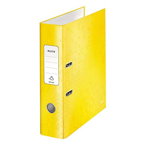 Best Value Leitz 180 Wow Lever Arch File A4 80mm Yellow [Pack of 10]