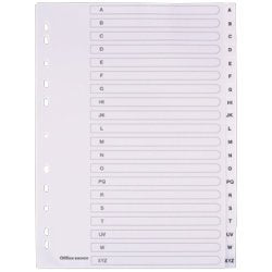 Best Value Polypropylene Dividers A4 20 Part A-Z White