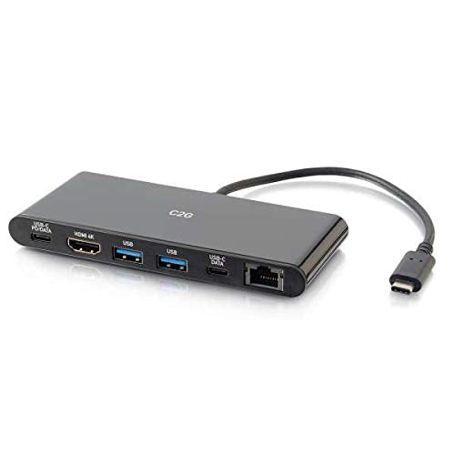 C2G USB-C Docking Station with 4K HDMI, Ethernet, USB and Power Delivery - Docking station - USB-C / Thunderbolt 3 - HDMI - GigE