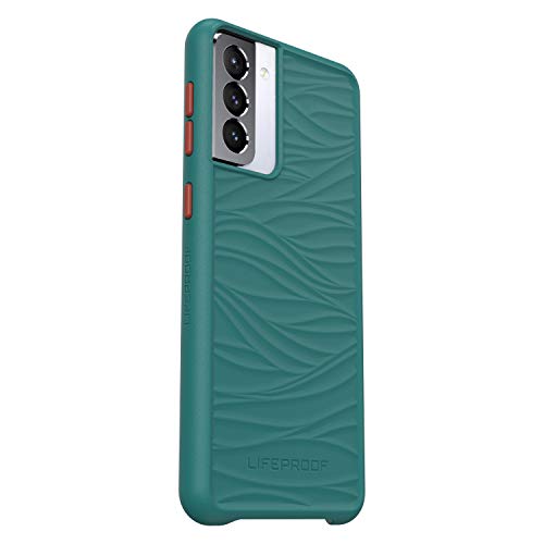 LifeProof WAKE - Back cover for mobile phone - 85% ocean-based recycled plastic - down under (green/orange) - mellow wave pattern