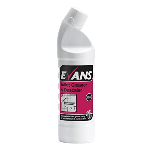 Best Value Evans Vanodine Toilet Cleaner & Descaler, 1 L Angle Neck Bottle, Pack of 12