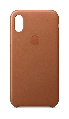 Apple - Back cover for mobile phone - leather - saddle brown - for iPhone XS