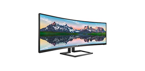 Philips P-line 498P9 - LED monitor - curved - 49" (48.8" viewable) - 5120 x 1440 Dual Quad HD @ 70 Hz - VA - 450 cd/m? - 3000:1 - 5 ms - 2xHDMI, DisplayPort - speakers - black texture