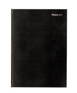 Best Value A5 Day a Page Diary 2017 Black