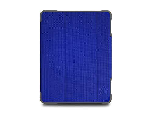 STM Dux Plus Duo 10.2 Inch Apple iPad 7th 8th Generation Folio Tablet Case Blue Polycarbonate TPU Magnetic Closure 6.6 Foot Drop Tested Instant On and