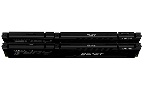 Kingston FURY Beast - DDR5 - kit - 32 GB: 2 x 16 GB - DIMM 288-pin - 5600 MHz / PC5-44800 - CL40 - 1.25 V - unbuffered - on-die ECC - black