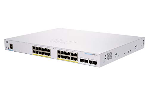 Cisco Business 350 Series 350-24FP-4G - Switch - L3 - Managed - 24 x 10/100/1000 (PoE+) + 4 x Gigabit SFP - rack-mountable - PoE+ (370 W)