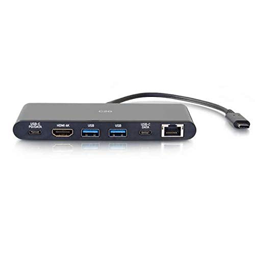 C2G USB-C Docking Station with 4K HDMI, Ethernet, USB and Power Delivery - Docking station - USB-C / Thunderbolt 3 - HDMI - GigE