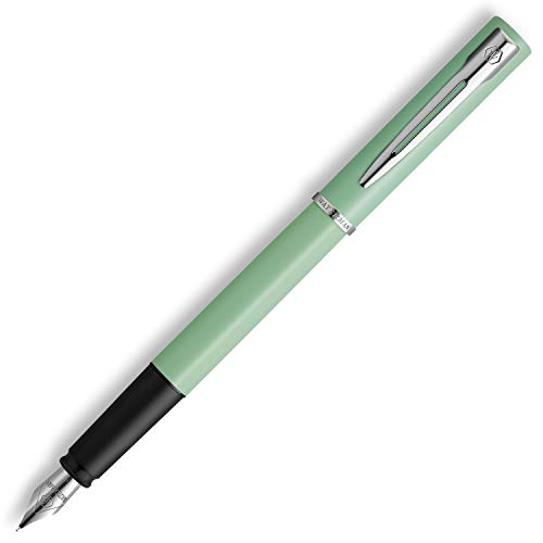 Waterman Allure Mint Green Pastel Lacquer Fountain Pen Fine Nib Blue Ink With Gift Box