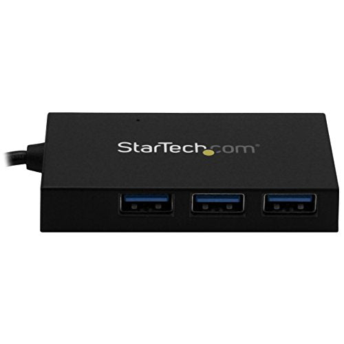 StarTech.com 4 Port USB Hub - USB 3.0 - USB A to 3x USB A and 1x USB C - Includes Power Adapter - USB Port Expander - USB Port Hub (HB30A3A1CSFS)