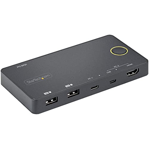 2 Port USB A HDMI USB C 4K KVM Switch