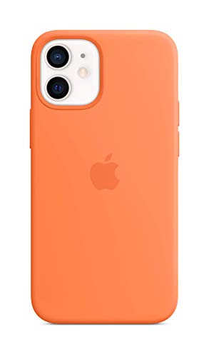 Apple Case with MagSafe - Back cover for mobile phone - silicone - kumquat - for iPhone 12 mini