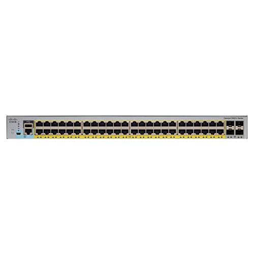 Cisco Catalyst 2960L-48PQ-LL - Switch - Managed - 48 x 10/100/1000 (PoE+) + 4 x 10 Gigabit SFP+ (uplink) - desktop, rack-mountable - PoE+ (370 W)