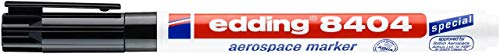 Edding 8404 Aerospace Marker Bullet - Black - Permanent and Low-Corrosion Labelling of Almost All Materials, e.g. Plastic, Metal and Rubber