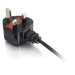 C2G Non-Polarised Power Cord - Power cable - IEC 60320 C7 to BS 1363 (M) - AC 250 V - 2 m - molded - black - United Kingdom