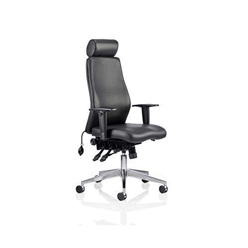 Onyx Black Soft Bonded Leather With Headrest With Arms OP000098