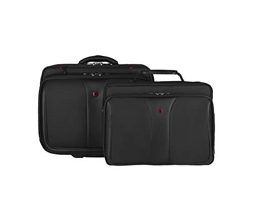 Best Value Wenger 600662 PATRIOT 17" 2-Piece Business Wheeled Laptop Briefcase , Padded laptop compartment with Matching 15.4" Laptop Case in Black {25 Litres}